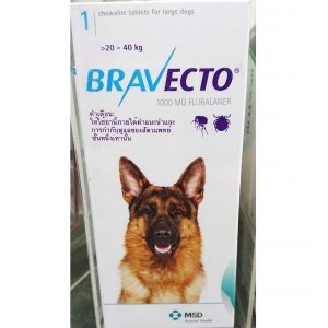 Bravecto สุนัข 20-40 กก. ยากิน 3 เดือน กำจัดเห็บ ขี้เรื้อน